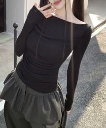 ドレープレイヤードシアーカットソー