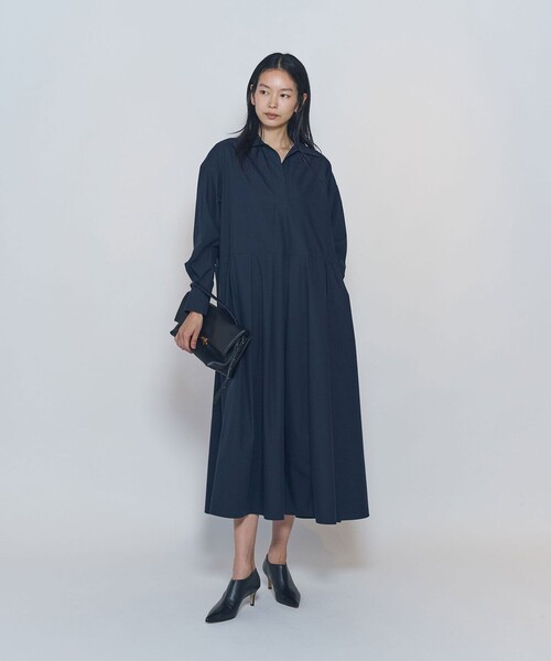 1er Arrondissement(プルミエアロンディスモン)の「エアリータイプライタースキッパーワンピース(ワンピース・レディース・ブラウン系その他5/ブルー系その他3・38/36)」の2枚目の写真