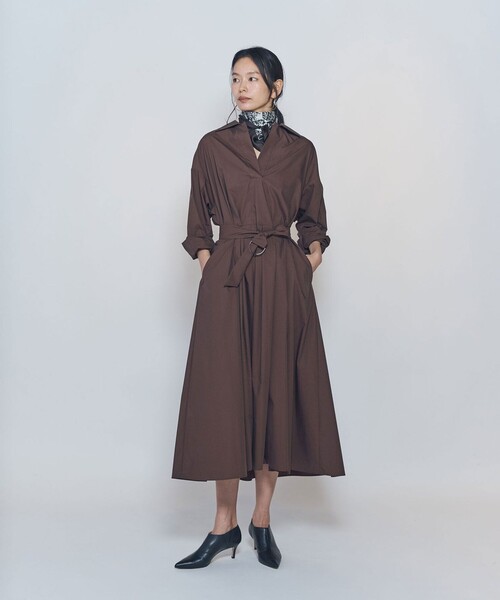 1er Arrondissement(プルミエアロンディスモン)の「エアリータイプライタースキッパーワンピース(ワンピース・レディース・ブラウン系その他5/ブルー系その他3・38/36)」の21枚目の写真