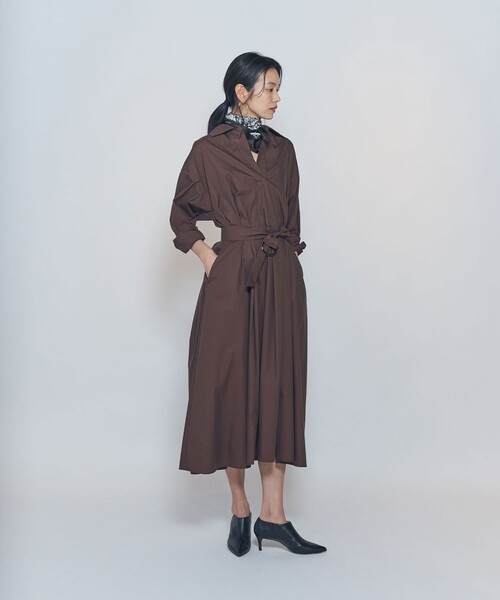 1er Arrondissement(プルミエアロンディスモン)の「エアリータイプライタースキッパーワンピース(ワンピース・レディース・ブラウン系その他5/ブルー系その他3・38/36)」の22枚目の写真