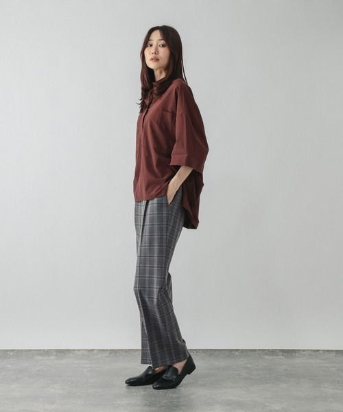 GLOBAL WORK（グローバルワーク）の「ウツクシルエットストレート柄/817336（その他パンツ・レディース・ブラウン系その他5/グレー系その他・X-SMALL/SMALL/MEDIUM/LARGE/X-LARGE/XX-LARGE）」の4枚目の写真