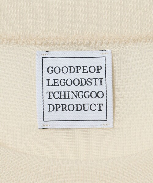 GOOD PEOPLE GOOD STITCHING GOOD PRODUCT(グッドピープルグッドスティッチンググッドプロダクト)の「<GOOD PEOPLE GOOD STITCHING GOOD PRODUCT>コンフォート クルーネック ニット(ニット/セーター・レディース・クリーム/ブラック・S)」の9枚目の写真