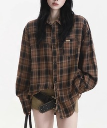 Teem Store（チームストア）の「【UNISEX】オンブレチェック柄オーバーサイズネルシャツ（シャツ/ブラウス）」