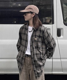 Teem Store（チームストア）の「【UNISEX】オンブレチェック柄オーバーサイズネルシャツ（シャツ/ブラウス）」