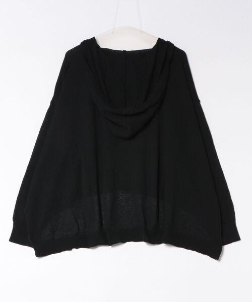 antiqua（アンティカ）の「シャリ感ニットフーディ（ニット/セーター・レディース・ブルー系その他/ホワイト系その他/ブラウン系その他/ブラック・ONESIZE）」の5枚目の写真