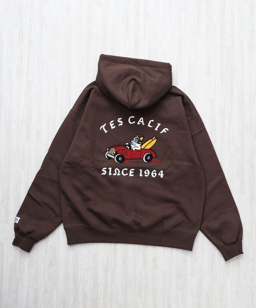 The Endless Summer(エンドレスサマー)の「TES 50S CAR CLUB EMB BIG SWEAT PARKA / スウェットパーカー(パーカー・メンズ・グレー/ブラウン/ブラック・SMALL/MEDIUM/LARGE/X-LARGE)」の16枚目の写真