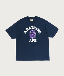 METALLIC BAPE STA COLLEGE RELAXED FIT TEE