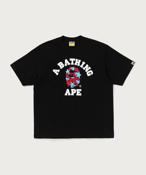 A BATHING APE(アベイシングエイプ)の「METALLIC BAPE STA COLLEGE RELAXED FIT TEE(Tシャツ/カットソー・メンズ・ブラック/ホワイト/ネイビー・X-LARGE/SMALL/MEDIUM/LARGE/XX-LARGE)」の3枚目の写真