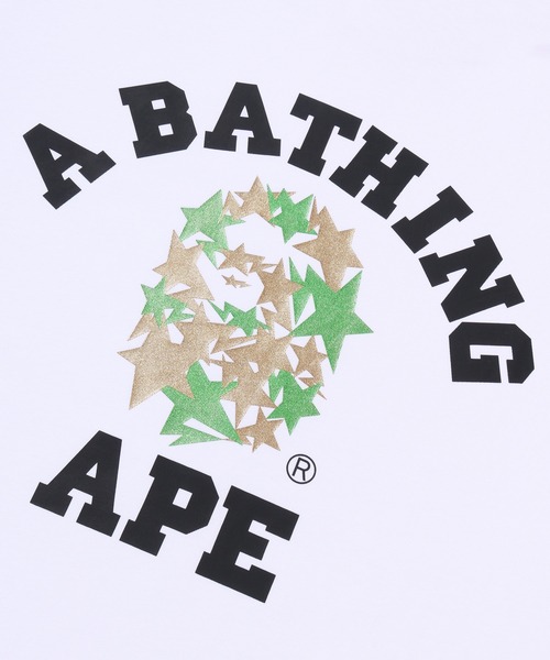 A BATHING APE(アベイシングエイプ)の「METALLIC BAPE STA COLLEGE RELAXED FIT TEE(Tシャツ/カットソー・メンズ・ブラック/ホワイト/ネイビー・X-LARGE/SMALL/MEDIUM/LARGE/XX-LARGE)」の7枚目の写真