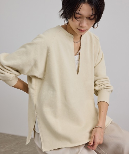 SALON adam et rope'(サロン アダム エ ロペ)の「TOMPKINS 裏毛スウェット(スウェット・レディース・ベージュ系その他/ダークブラウン・FREE)」の2枚目の写真