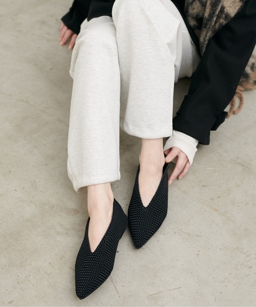 LARUTA(ラルータ)の「【LARUTA】ニットメッシュパンプス(パンプス・レディース・ブラック/ブラウン・LARGE/MEDIUM)」の5枚目の写真