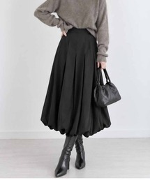 サテンプリーツバルーンスカート