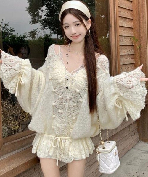 semplice(センプリチェ)の「ニットセーター【韓国ファッション】(ニット/セーター・レディース・グレー/ベージュ・F)」の6枚目の写真