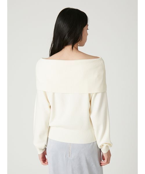 FRAY I.D（フレイアイディー）の「ワイドカラーオフショルダープルオーバー（Tシャツ/カットソー・レディース・レッド/ブラウン/ミント/アイボリー・F）」の7枚目の写真