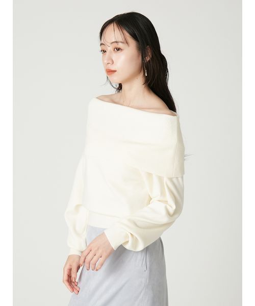 FRAY I.D（フレイアイディー）の「ワイドカラーオフショルダープルオーバー（Tシャツ/カットソー・レディース・レッド/ブラウン/ミント/アイボリー・F）」の8枚目の写真