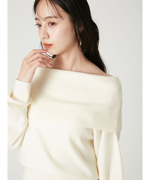 FRAY I.D（フレイアイディー）の「ワイドカラーオフショルダープルオーバー（Tシャツ/カットソー・レディース・レッド/ブラウン/ミント/アイボリー・F）」の9枚目の写真