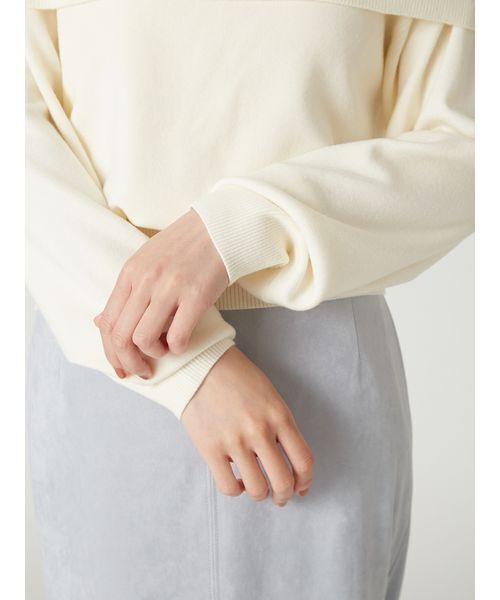FRAY I.D（フレイアイディー）の「ワイドカラーオフショルダープルオーバー（Tシャツ/カットソー・レディース・レッド/ブラウン/ミント/アイボリー・F）」の10枚目の写真