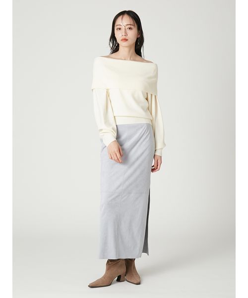 FRAY I.D（フレイアイディー）の「ワイドカラーオフショルダープルオーバー（Tシャツ/カットソー・レディース・レッド/ブラウン/ミント/アイボリー・F）」の13枚目の写真