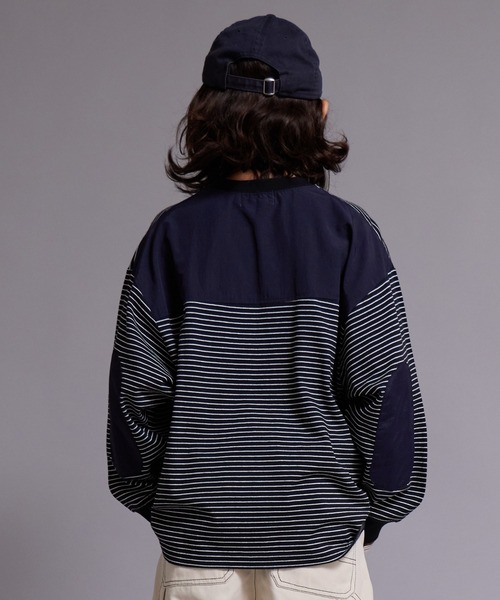セール】【90-160cm】エルボーパッチ 長袖 Tシャツ【PAIRMANON STREET