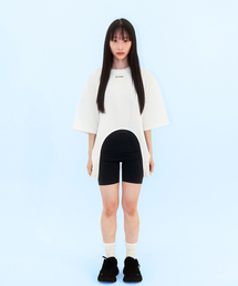 FANYOUNG（ファンヤング）の「デュアルカーブオーバーレイトップ ホワイト（Tシャツ/カットソー）」