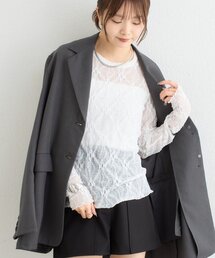 【ZOZO限定ITEM】フラワーレースロングTシャツ