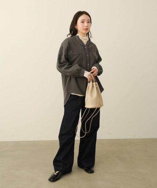 Bou Jeloud(ブージュルード)の「シアーベロアインナー(Tシャツ/カットソー・レディース・ブルー/グレー/オフホワイト/ブラック・FREE)」の6枚目の写真
