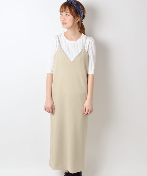 Khaju（カージュ）の「Khaju: カットキャミワンピ□（ワンピース・レディース・ブラック/グレー/ベージュ・ONE SIZE）」の6枚目の写真