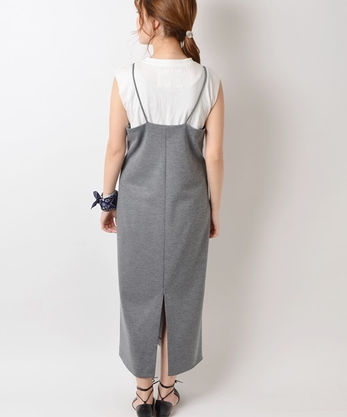 Khaju（カージュ）の「Khaju: カットキャミワンピ□（ワンピース・レディース・ブラック/グレー/ベージュ・ONE SIZE）」の7枚目の写真