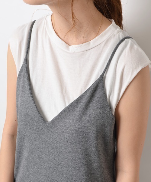 Khaju（カージュ）の「Khaju: カットキャミワンピ□（ワンピース・レディース・ブラック/グレー/ベージュ・ONE SIZE）」の8枚目の写真