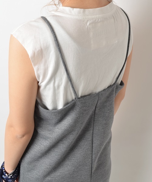 Khaju（カージュ）の「Khaju: カットキャミワンピ□（ワンピース・レディース・ブラック/グレー/ベージュ・ONE SIZE）」の9枚目の写真