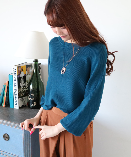 N.(N. Natural Beauty Basic)(エヌエヌナチュラルビューティーベーシック)の「WOOL BASIC ラウンドネックニット(ニット/セーター・レディース・ホワイト/ボルドー/ブラック/ベージュ/グレー/ブルー・MEDIUM)」の5枚目の写真