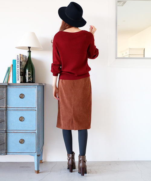N.(N. Natural Beauty Basic)(エヌエヌナチュラルビューティーベーシック)の「WOOL BASIC ラウンドネックニット(ニット/セーター・レディース・ホワイト/ボルドー/ブラック/ベージュ/グレー/ブルー・MEDIUM)」の21枚目の写真