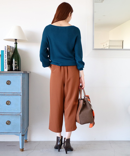 N.(N. Natural Beauty Basic)(エヌエヌナチュラルビューティーベーシック)の「WOOL BASIC ラウンドネックニット(ニット/セーター・レディース・ホワイト/ボルドー/ブラック/ベージュ/グレー/ブルー・MEDIUM)」の15枚目の写真