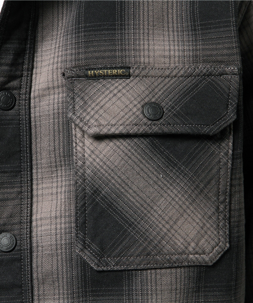 HYSTERIC GLAMOUR（ヒステリックグラマー）の「CPO SH（シャツ/ブラウス・メンズ・レッド系その他/グレー/チャコールグレー・SMALL/MEDIUM/LARGE）」の8枚目の写真