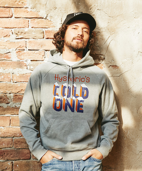 HYSTERIC GLAMOUR(ヒステリックグラマー)の「COLD ONE pt PK(パーカー・メンズ・トップグレー/ブルー/ブラック・SMALL/LARGE/MEDIUM)」の2枚目の写真