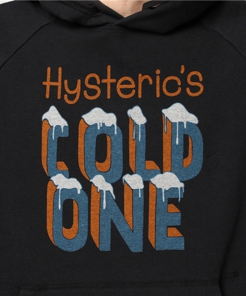 HYSTERIC GLAMOUR(ヒステリックグラマー)の「COLD ONE pt PK(パーカー・メンズ・トップグレー/ブルー/ブラック・SMALL/LARGE/MEDIUM)」の6枚目の写真