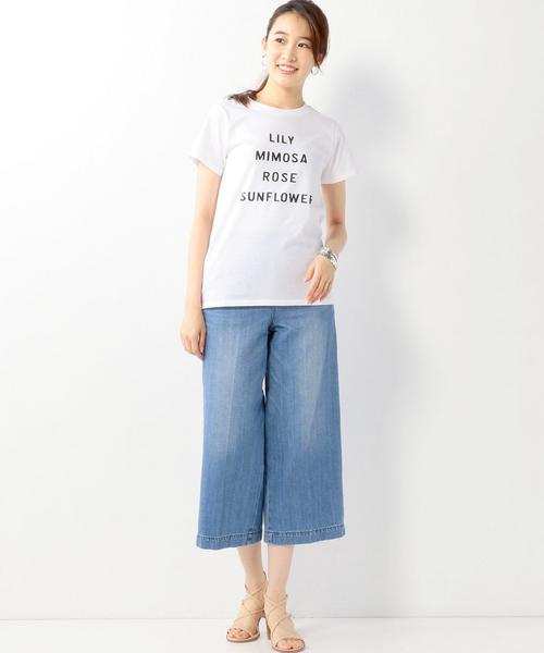 Jewel Changes（ジュエルチェンジズ）の「〓【雑誌掲載】★JC フラワーロゴプリント Tシャツ / 【JJ掲載】（Tシャツ/カットソー・レディース・オフホワイト/グレー/ブラウン/ライトブルー・FREE）」の16枚目の写真