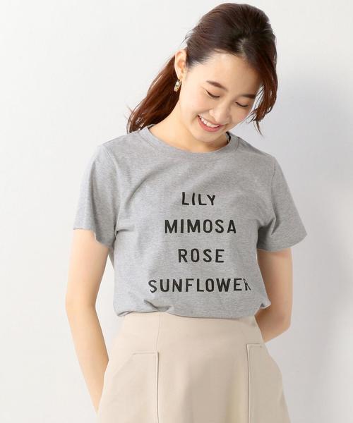 Jewel Changes（ジュエルチェンジズ）の「〓【雑誌掲載】★JC フラワーロゴプリント Tシャツ / 【JJ掲載】（Tシャツ/カットソー・レディース・オフホワイト/グレー/ブラウン/ライトブルー・FREE）」の12枚目の写真