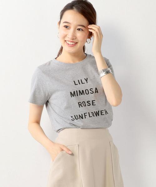 Jewel Changes（ジュエルチェンジズ）の「〓【雑誌掲載】★JC フラワーロゴプリント Tシャツ / 【JJ掲載】（Tシャツ/カットソー・レディース・オフホワイト/グレー/ブラウン/ライトブルー・FREE）」の13枚目の写真