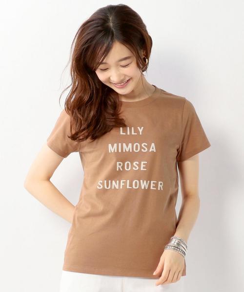 Jewel Changes（ジュエルチェンジズ）の「〓【雑誌掲載】★JC フラワーロゴプリント Tシャツ / 【JJ掲載】（Tシャツ/カットソー・レディース・オフホワイト/グレー/ブラウン/ライトブルー・FREE）」の5枚目の写真