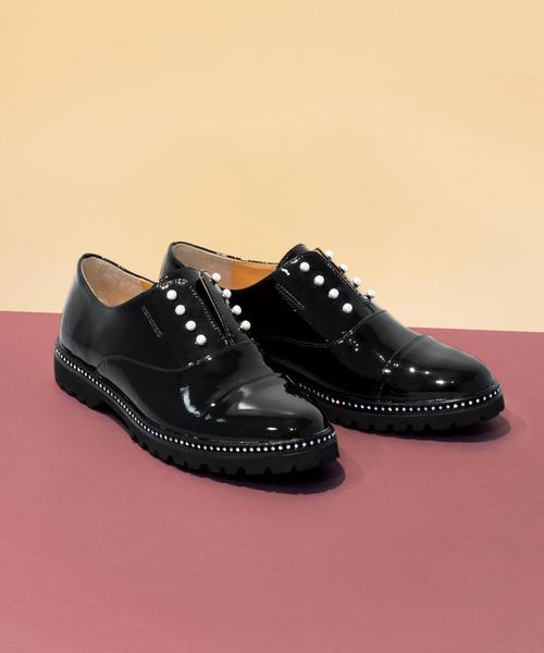 ODETTE E ODILE（オデットエオディール）の「OFC ジュエリーレースレス スリッポン25↑（スリッポン・レディース・ワインレッド/ブラック・23cm/22cm/24.5cm/22.5cm/24cm/23.5cm/25cm）」の2枚目の写真