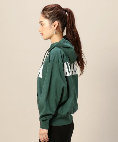 AMERICANA（アメリカーナ）の「＜Americana（アメリカーナ）＞ビッグシルエットフーディ：（パーカー・レディース・オリーブ/パープル・FREE）」の5枚目の写真
