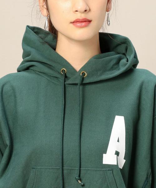 AMERICANA（アメリカーナ）の「＜Americana（アメリカーナ）＞ビッグシルエットフーディ：（パーカー・レディース・オリーブ/パープル・FREE）」の7枚目の写真