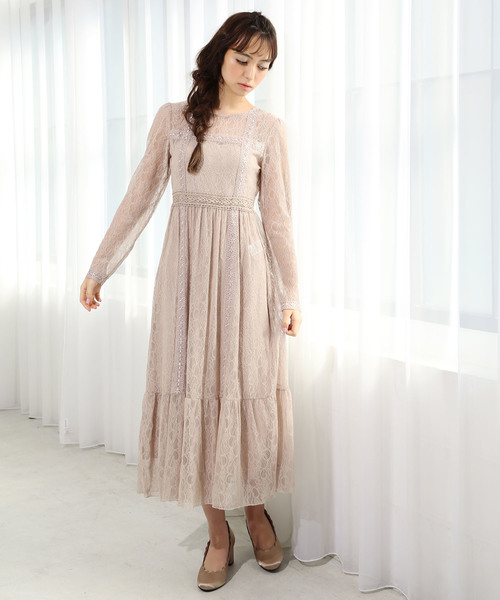 one after another NICE CLAUP(ワンアフターアナザーナイスクラップ)の「きれいめレースワンピース(ワンピース・レディース・オフホワイト/ブラック/ベージュ・FREE)」の19枚目の写真