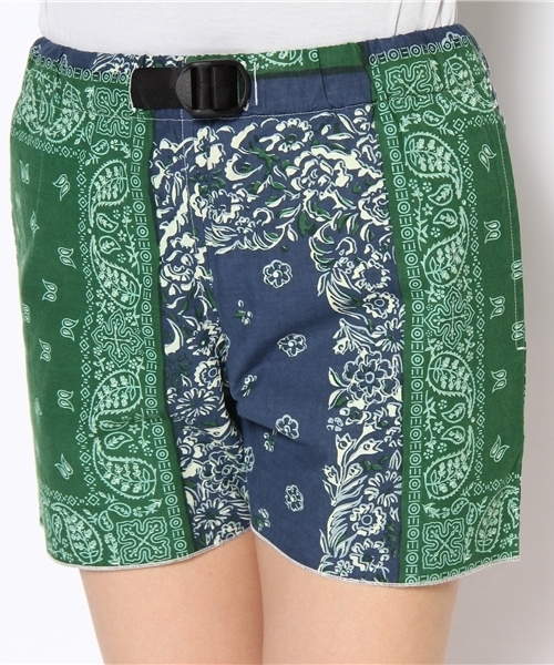 BEAMS BOY（ビームスボーイ）の「△WILD THINGS / バンダナプリント ショーツ（その他パンツ・レディース・グリーン・X-SMALL）」の4枚目の写真