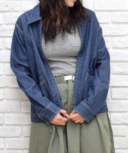 Born（ボーン）の「Born Half Sleeve Rib T-shirts/ボーン ハーフ スリーブ リブ Tシャツ（Tシャツ/カットソー・レディース・オフホワイト/パープル/チャコールグレー/ブラック/レッド/オリーブ/ネイビー・FREE）」の3枚目の写真