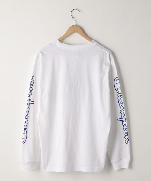Champion（チャンピオン）の「Champion ( チャンピオン ) ロゴロングスリーブカットソー（Tシャツ/カットソー・レディース・ホワイト/ネイビー・SMALL）」の5枚目の写真