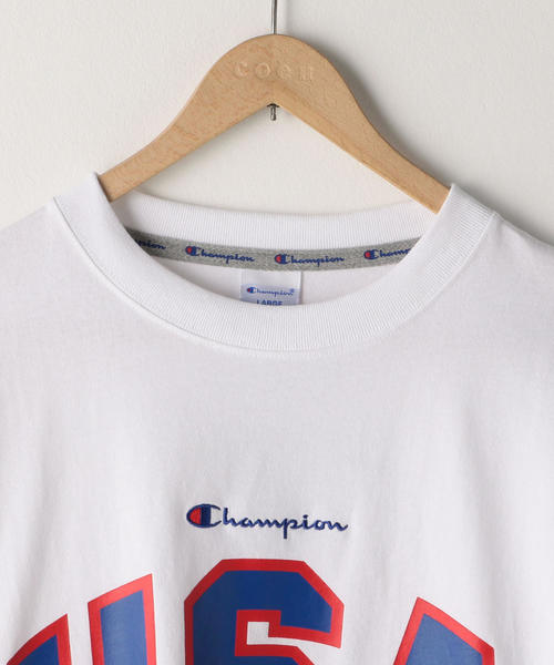 Champion（チャンピオン）の「Champion ( チャンピオン ) ロゴロングスリーブカットソー（Tシャツ/カットソー・レディース・ホワイト/ネイビー・SMALL）」の4枚目の写真