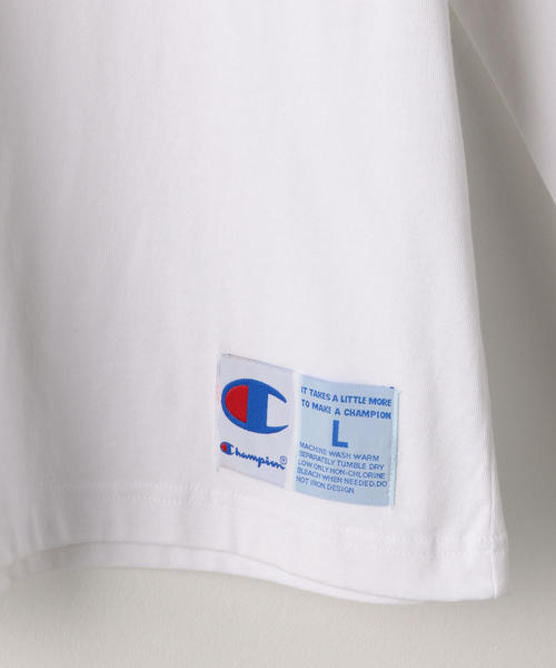 Champion（チャンピオン）の「Champion ( チャンピオン ) ロゴロングスリーブカットソー（Tシャツ/カットソー・レディース・ホワイト/ネイビー・SMALL）」の11枚目の写真