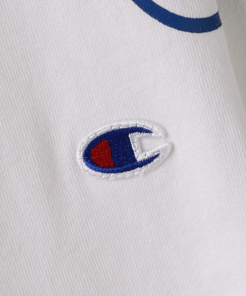 Champion（チャンピオン）の「Champion ( チャンピオン ) ロゴロングスリーブカットソー（Tシャツ/カットソー・レディース・ホワイト/ネイビー・SMALL）」の9枚目の写真